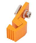 Premium Low Profile Aluminum Tiger Claw Clamps Set For 3018 Pro CNC Machine, orange aluminum clamp with screw detail.