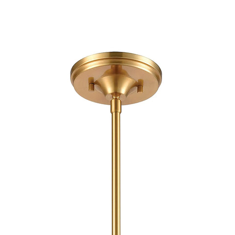 Ceiling mount of Manhattan Boutique Mini Pendant Light In Brushed Brass Finish With Clear Glass Sleek Modern Look Durable Steel Construction
