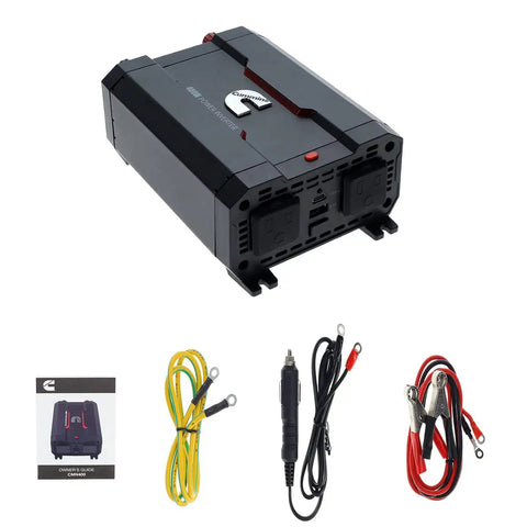 Dope 400 Watt Car Power Inverter Plugs Straight Into Socket To Transform 12 Volts Into 110 Volts AC with accessories.