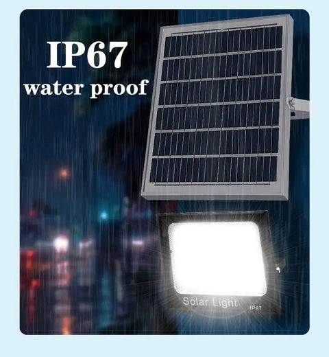 JUDYSSY Solar Light40W 60W 100W 200W, Solar Flood Light with IP67 waterproof solar panel and bright LED light.