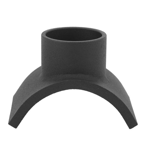 Front view of Beefy Heavy Duty Lifting Axle Saddle Adapter for 4-inch tubes with cushioned pad, universal fit for Dana 60, 70, 80 axles.