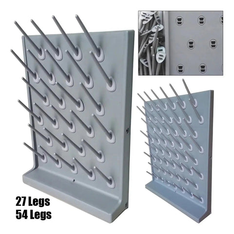 Wall Lab Drying Draining Racks With 27 Pegs, Made From Food Grade PP Plastic In Grey, showcasing pegs for drying lab equipment.