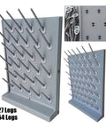 Super Cool Chemical Lab Draining Rack With 27 Pegs Crafted From Durrrr Food Grade Polypropylene In Sleek Grey for drying test tubes.