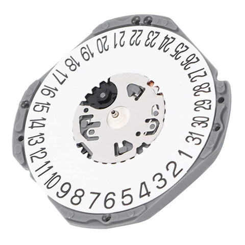VJ42 Automatic Watch Movement With Date Function, Compact Replacement Caliber For DIY Watch Repair, top view showing date ring