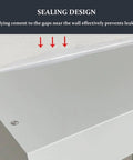 Sealing design of Universal EV Charger Cover With Wall Mount Hardshell Enclosure, showcasing cement application to prevent leakage.