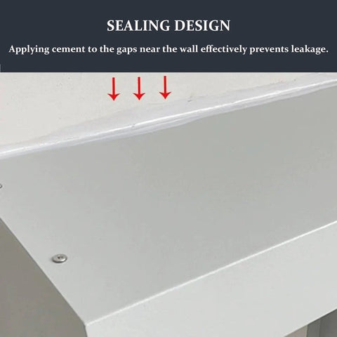 Sealing design of Universal EV Charger Cover With Wall Mount Hardshell Enclosure, showcasing cement application to prevent leakage.