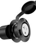 Heavy Duty 15A 20A Flanged Outlet NEMA 5-20 Female Receptacle With Weather Cover For Shore Power RVs Truck Bed Block Heater Indoor Outdoor Use ETL Listed black flanged outlet