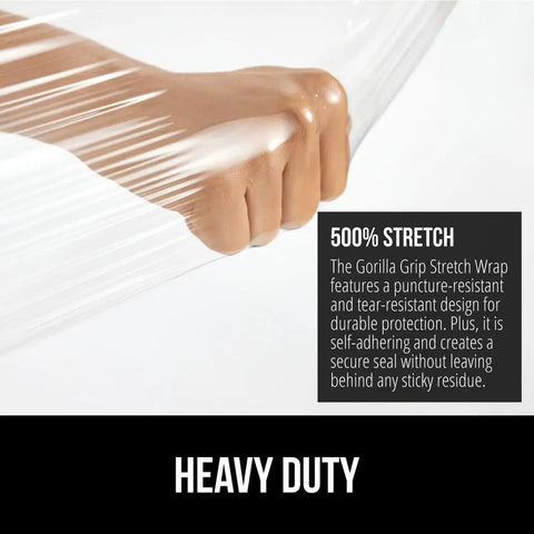 Hand pulling Heavy Duty Stretch Film Shrink Wrap For Moving And Storage, Extra Thick 60 Gauge With 500 Percent Stretch.
