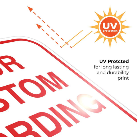 Customizable Square Left Or Right Arrow Sign For Office And Biz, Personalize With Your Wording, Durable American-Made Industrial Grade Directional Sign For Safety, Info, And Fun Office Decor. UV-protected print detail