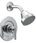 Gibson Chrome Posi Temp Shower Trim With Pressure Balancing Eco Performance, Valve Required for M Pact Systems, side view.