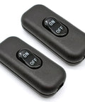 Two Pack Cord Switch For Lamps 250V 6A On Off Rocker Lamp Control Switch For Table Desk Bed LED Lights Black Durable