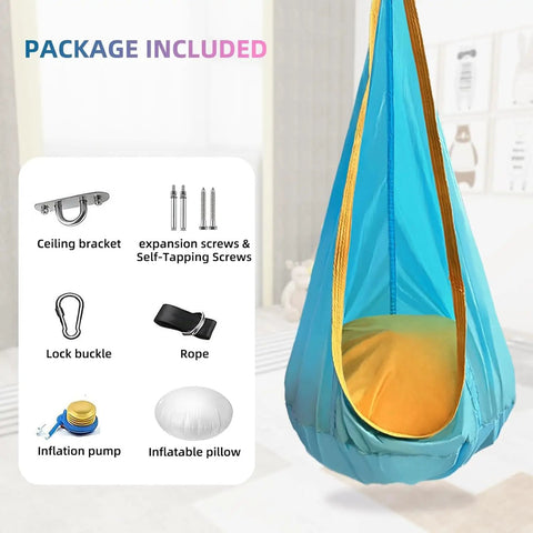 Ultra Comfy Kids Swing Seat Hammock Chair For Indoor Or Outdoor Use Soft Yet Safe Nylon Seat With Reinforced Stitching
