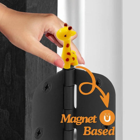Mini Giraffe Door Hinge Heads Set Of 3 Magnetic Door Decor Toppers For Metal Surfaces Quirky Cottage Style Cute Animal Ornaments