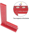Magnetic Machinist Square With Dual Rare Earth Magnets For Hands Free Precision, Engineer Square With Seat