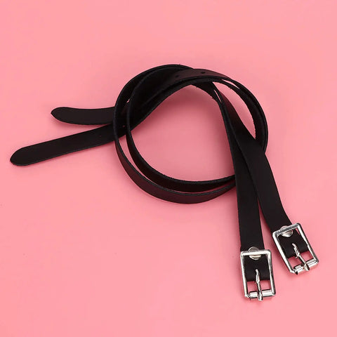 Two Pack Adjustable Leather Spur Straps For Western Boots, Durable PU Outer Layer With Soft Faux Leather Inner, Easy Fit