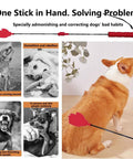 Foldable Dog Training Stick With Silicone Anti Slip Handle Portable Indoor Outdoor Training Whip For Puppies Durable Dog Tool used for obedience training with dog in relaxed posture.