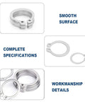 Heavy Duty External Snap Ring Kit 225 Pcs Pro Grade 304 Stainless Steel Retaining Circlips in various sizes with detailed view