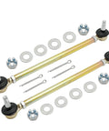 Tie Rod End Assembly For Raptor 350 YFM350 And Warrior 350 YFM350X ATV Beefed Up Steering For Rock Solid Control Replaces Worn Linkage To Stop Squeaks And Loose Steering Fits 1987 Through 2004 Warrior 350 And 2004 Through 2013 Raptor 350, two gold steel tie rod ends with boots