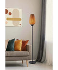 Hugo Table Lantern With Natural Bamboo Shade And Black Metal Finish, Cozy Glow And Chill Vibe, Easy Rocker Switch, Tall Narrow Design