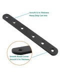 4 Pack Flat Mending Plate For Wood Ulifestar Black Iron Flat Straight Brace Brackets Metal Repair Fixing Wood Brace Joining Plates