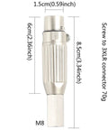 Stainless Steel M8 304 3 Pin XLR End Connector For Reciprocating Linear Actuator DIY Build And Industrial Cable Adapter, 8.5cm length