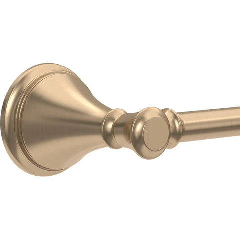 Close-up of Cassidy Collection Champagne Bronze Single Post Toilet Paper Holder Wall Mount, sleek modern design, easy install