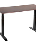 Electric Stand Up Desk Frame With Dual Motor And Three Stage Lifting For Smooth Height Adjustment Includes Four Memory Preset Keypad.