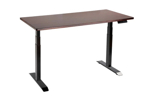 Electric Stand Up Desk Frame With Dual Motor And Three Stage Lifting For Smooth Height Adjustment Includes Four Memory Preset Keypad.