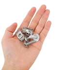 30 Pairs M6 Silver Metal Body Bolts And U Nut Clips Kit For Car Bumper And Body Panels With Firm Grip And Vibration Resistant Retainers To Cut Replacement Needs Auto Fasteners For Hood Guard And Bumper Liner, shown in hand