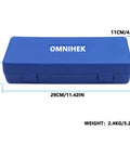 Heavy-Duty 5-Piece Dual Wheel Separator Kit With 11-Thread Pusher in blue case, dimensions 29x11x7 cm, weight 2.4 kg