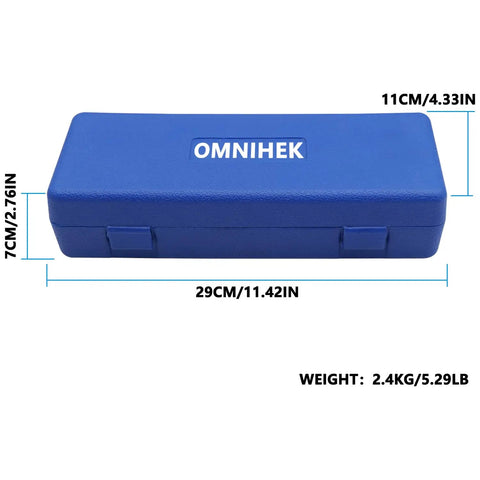 Heavy-Duty 5-Piece Dual Wheel Separator Kit With 11-Thread Pusher in blue case, dimensions 29x11x7 cm, weight 2.4 kg