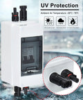 15 Amp Solar DC Disconnect Switch Outdoor Breaker Box With IP65 Waterproof UV Resistant PC Shell And Flame Retardant V1 Rated Housing