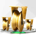 Rock Solid 4 Pack Beast Mode Heavy Duty V Groove Caster Wheels With Steel Sheave for smooth sliding and heavy loads.