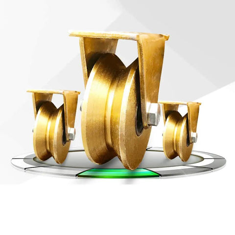 Rock Solid 4 Pack Beast Mode Heavy Duty V Groove Caster Wheels With Steel Sheave for smooth sliding and heavy loads.