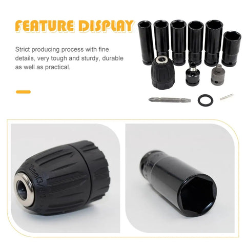Beefy Impact Wrench Socket Set Made From Gnarly Chrome Vanadium Steel For Ruff Garage Jobs Includes Multi Drive Adapters In 14 17 18 19 21 And 22 Metric Sizes To Build Your Killer Tool Collection Today