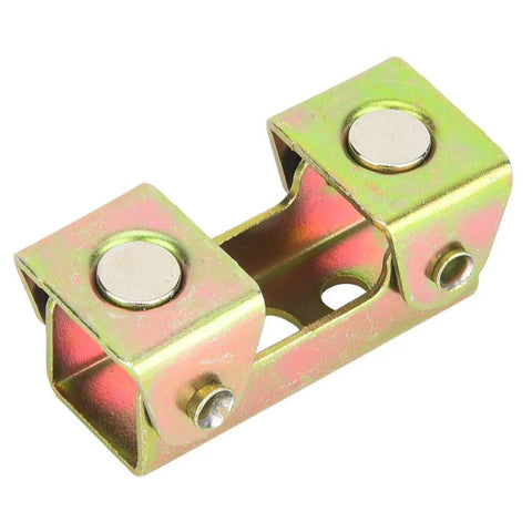 Sturdy V Type Magnetic Welding Clamps With Heavy Duty Tab Holders For Tools And Furniture Made From Premium Carbon Steel That Is Super Rust Resistant To Handle Any Hot Mess You Got On The Job Site Without Worrying About Breakage Or Corrosion Ever Again, showing a close-up of the clamp's magnetic tab holders.