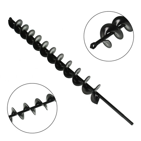 2 Inch By 24 Inch Planting Auger Drill Bit For Garden Earth Digging Fits Three Eighths Inch Hex Drive Drills Heavy Duty
