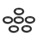 Black Titanium Flat Washers Set For Screws And Bolts, 6AL4V Aerospace Grade M4 M5 M6 M8 M10 M12 M14, Pack Of 6, Heavy Duty Sealing Ring Style