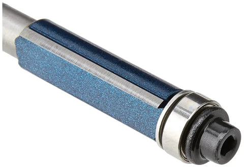 3/8-Inch Shank Double Flute Laminate Flush Trim Router Bit With Micrograin Carbide Tips for Smooth Finish, side view