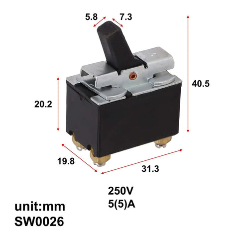Angle Grinder Switch Push Button Replacement Part For AC250V 5A Power Tools Cutting Machine And Polisher Accessories