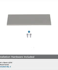 Sleek Satin Nickel Edge Pull 3 Inch Center To Center Contemporary Cabinet Hardware for flat panel cabinets with screws