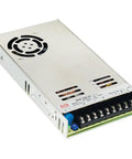 Beefy 300 Watt Enclosed AC DC Switching Power Supply With 5 Volt 60 Amp Output Universal 88 to 264 Volt AC Input Built In Active PFC High Efficiency Durable Enclosed PSU For Industrial And DIY Projects, silver metal enclosure with terminal block