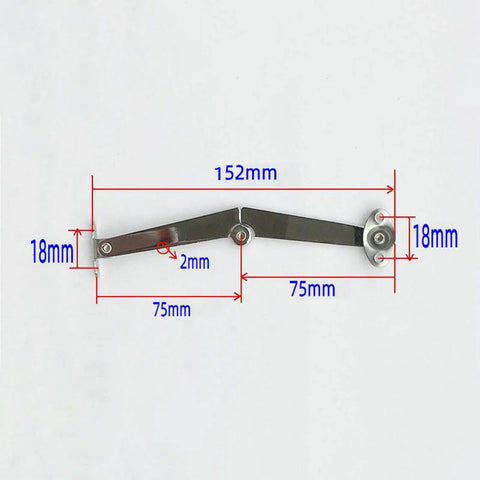 Heavy Duty Folding Lid Hinge With Mounting Screws For Cabinets And Wooden Boxes, Left Side Lid Support Bracket, Easy Install Replacement Iron Hardware