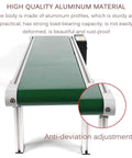 Compact Desktop Conveyor Belt With Adjustable Speed From 2m To 15m 100x20cm PVC Belt Mini Conveyor For Food Processing Sorting And Factory Use