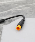 Close-up of Two Pack 3 Pin Electric Bicycle Sensor Cables Waterproof Male To Female Connectors For E Bikes Upgrade And Maintenance