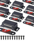 Heavy Duty Cabinet Magnets Set Black 8 Pack Magnetic Door Catch Stainless Steel For Kitchen Bathroom Cupboard Wardrobe Closet Closures