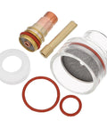 Get This Premium TIG Welding Torch Glass Cup Nozzle For WP-17/18/26 Models With 2.4mm Size And Superior Heat Proofing showing nozzle components.