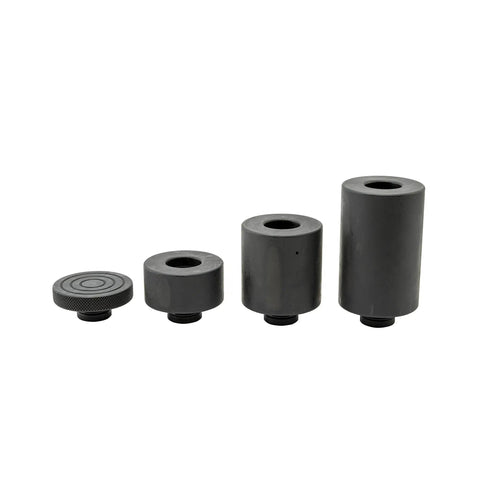 Stackable 10 Ton Hydraulic Ram Kit With Snap In Extensions For Tire Service And Auto Work, adjustable extensions displayed