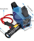 Straight Up Heavy Duty 1500W Portable Induction Heater Kit Includes Four Magnetic Coils And Rugged Carry Case with size dimensions.