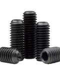 12 24 X 5 8 Inch Socket Set Screws With Cup Point And Coarse Threads Made From Solid Alloy Steel Coated In Sleek Black Oxide for heavy duty wrenching.